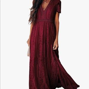Wine red color fully lined  maxi sold by Amazon size 2XL. NWOT.